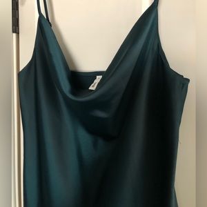Emerald Green/Teal Silky Tank NWOT